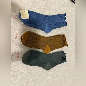 Women's Herringbone Ankle Socks - Blue, Brown, Green